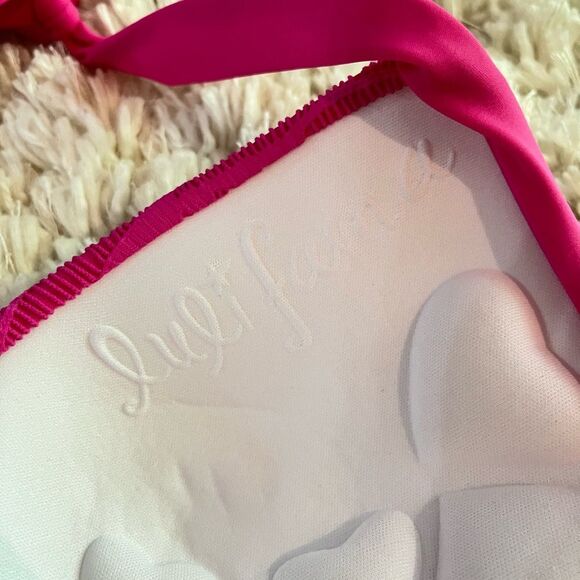New Luli Fama Pink fuchsia halter strap bikini top - Picture 4 of 4